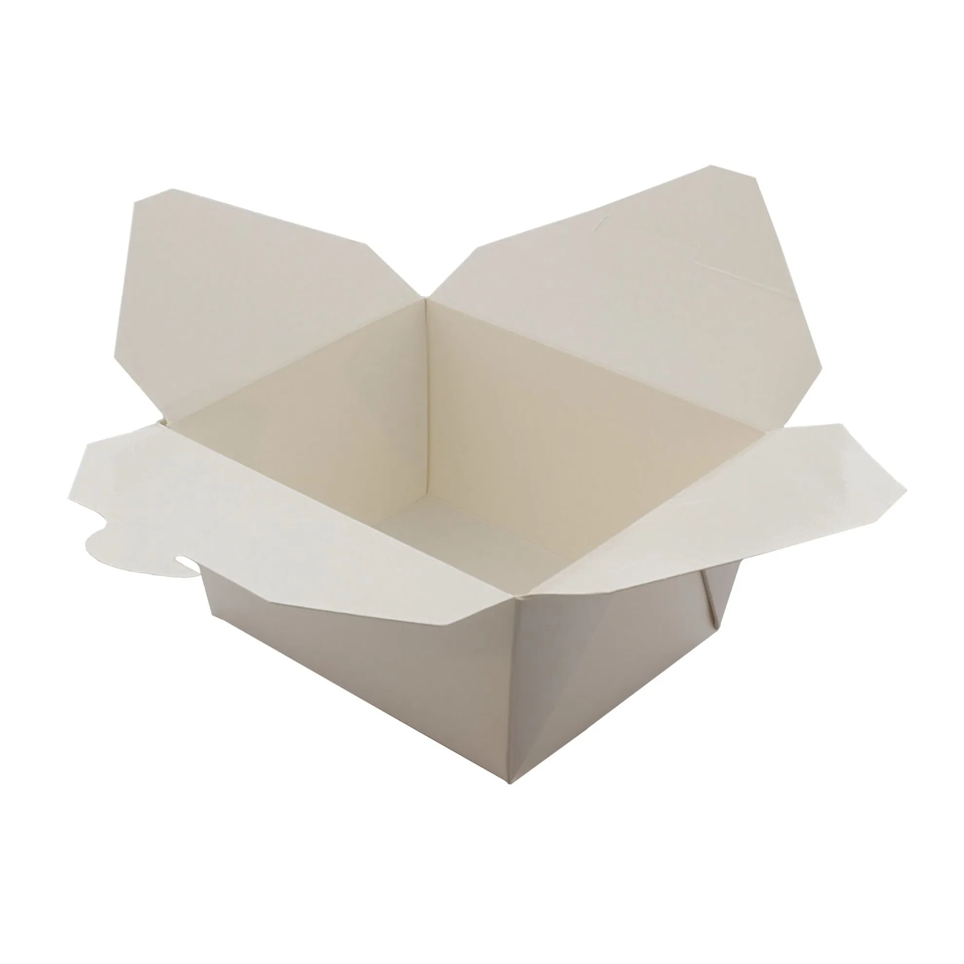 #1 White 4-3/8" x 3.5" x 2.5" Folded Takeout Boxes, Case of 450