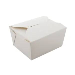 #1 White 4-3/8" x 3.5" x 2.5" Folded Takeout Boxes, Case of 450