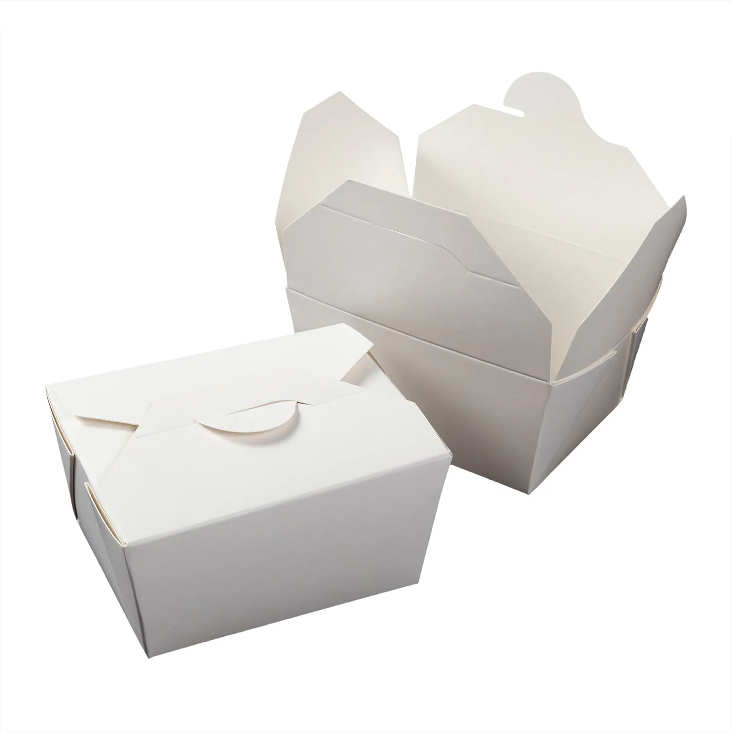 #1 White 4-3/8" x 3.5" x 2.5" Folded Takeout Boxes, Case of 450