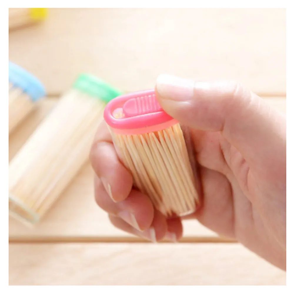 1095 Bamboo Toothpicks with Dispenser Boxq