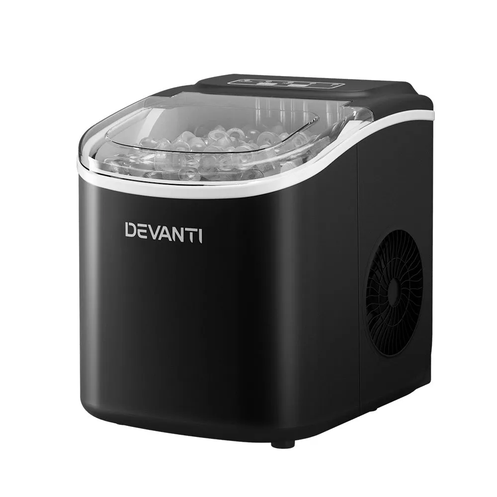 12kg Compact Portable Ice Maker 2 Sizes Water Alarm Devanti