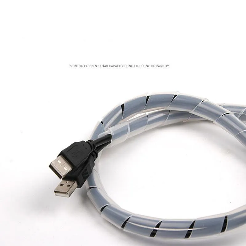 12Mm X 5M Transparent Spiral Cable Organizer Sd-30155