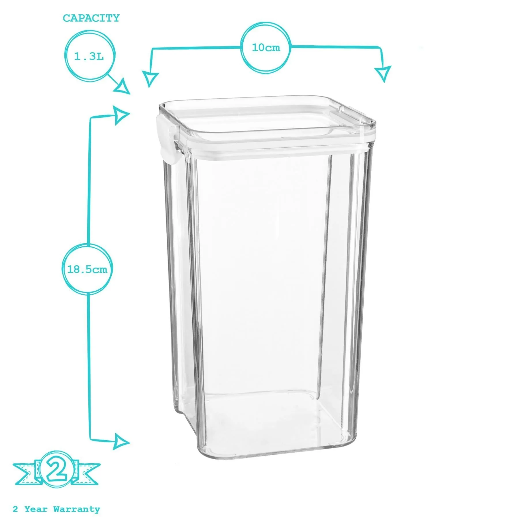 1.3L Plastic Food Storage Container - By Argon Tableware