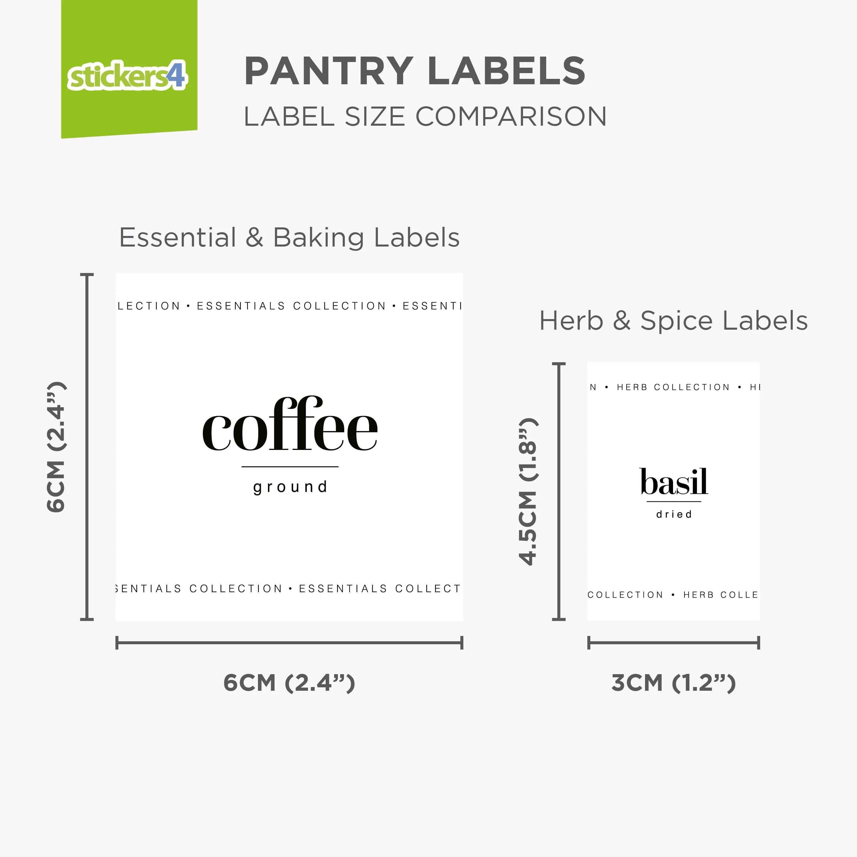 288 Pantry Labels - Full Collection Kitchen Labels