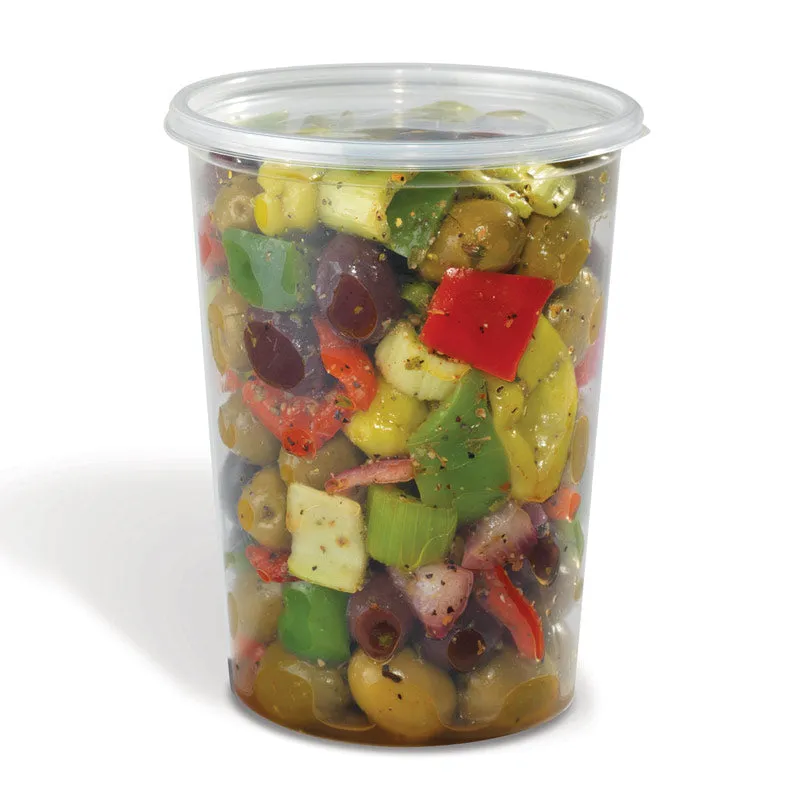 32 oz. Round Deli Clear Container w/Lid Combo 200/CS