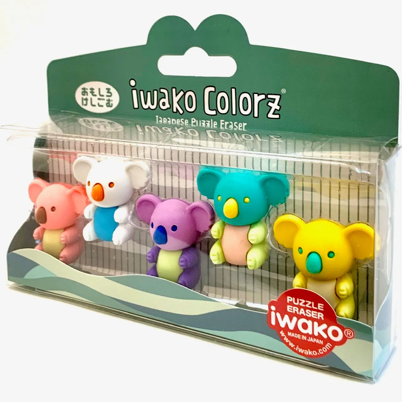 38460 Iwako Colorz Koala -12 sets of 5 Erasers