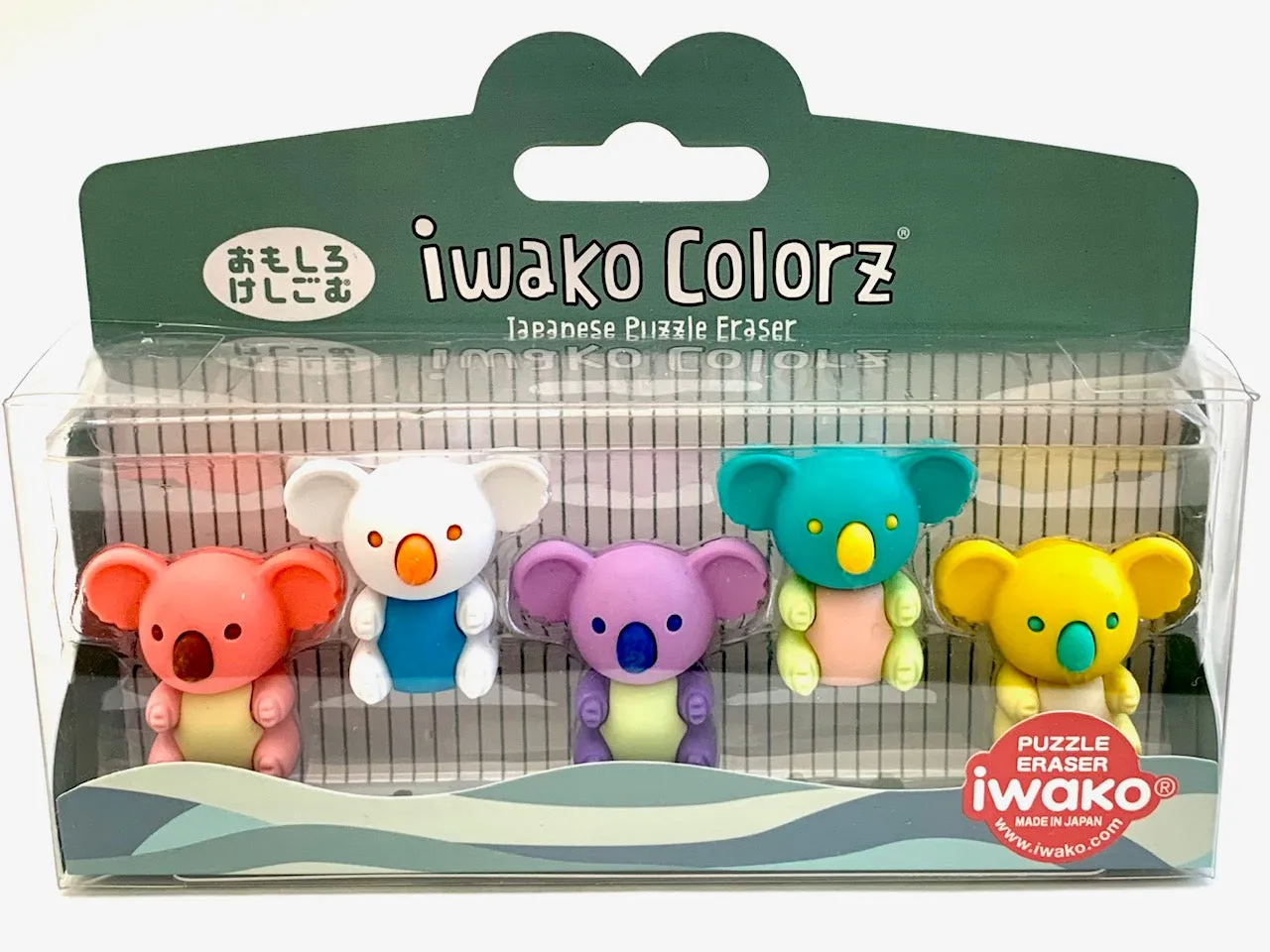 38460 Iwako Colorz Koala -12 sets of 5 Erasers