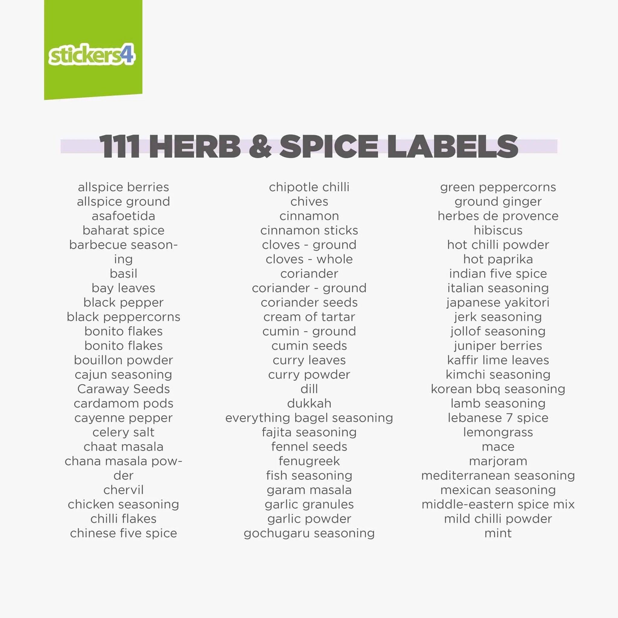 418 Pantry Labels - Ultimate Collection Kitchen Labels