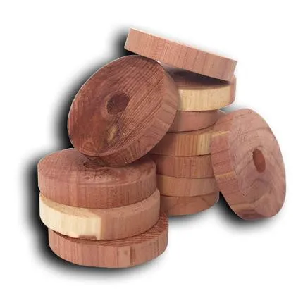 6 ct. Solid Cedar Rings for Hangers