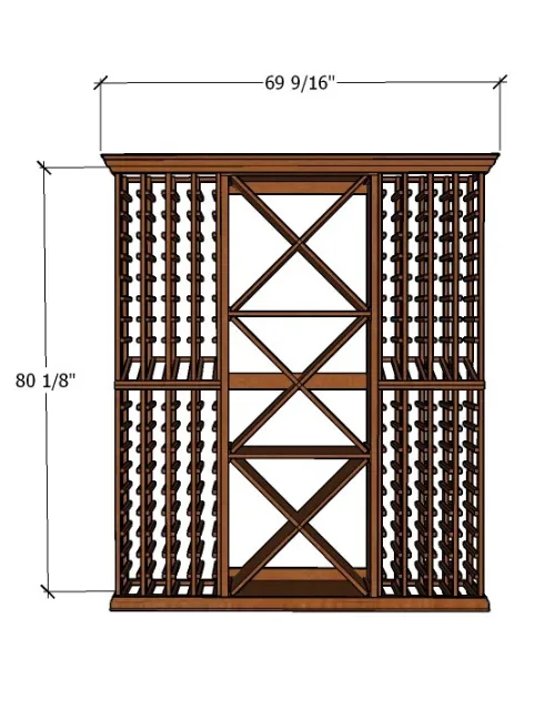 6 Foot Wine Cellar - 284 Bottle Capacity