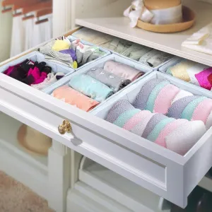 6 PCS Foldable Non-woven Underwear Socks Storage Box Set