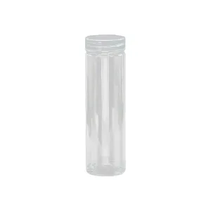 630ml PET Plastic Long Jar Bottle with Lid Crystal Clear