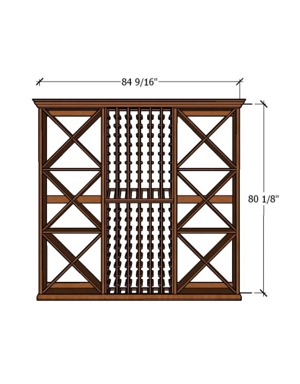 7 Foot Wine Cellar - 388 Bottle Capacity