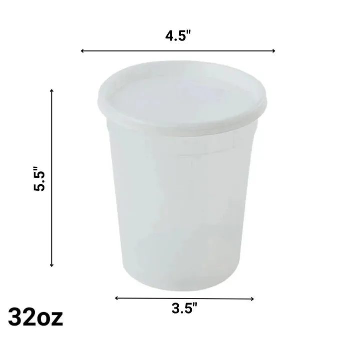 72 Pcs-Economical COMBO Pack of Heavy Weight Deli Containers