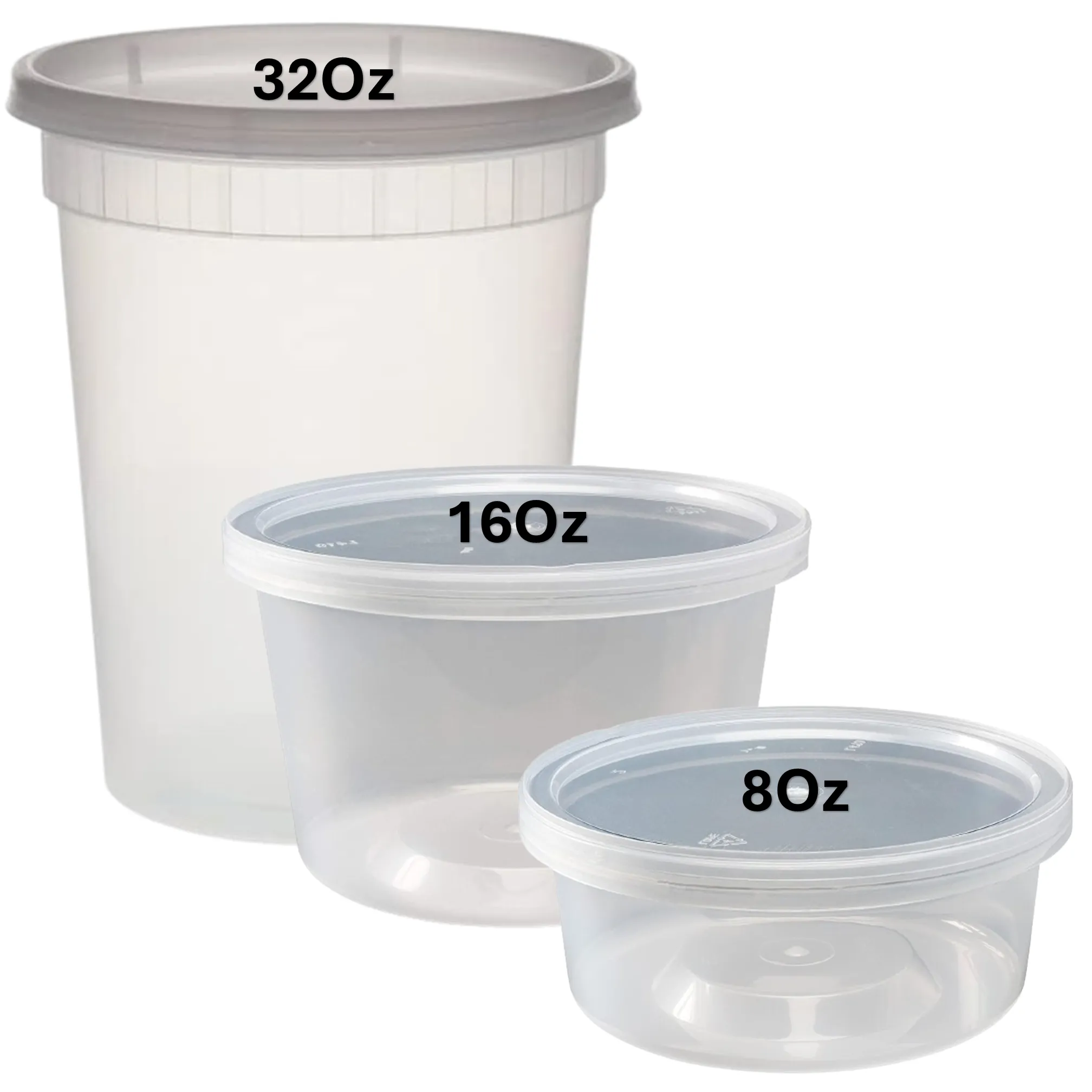 72 Pcs-Economical COMBO Pack of Heavy Weight Deli Containers