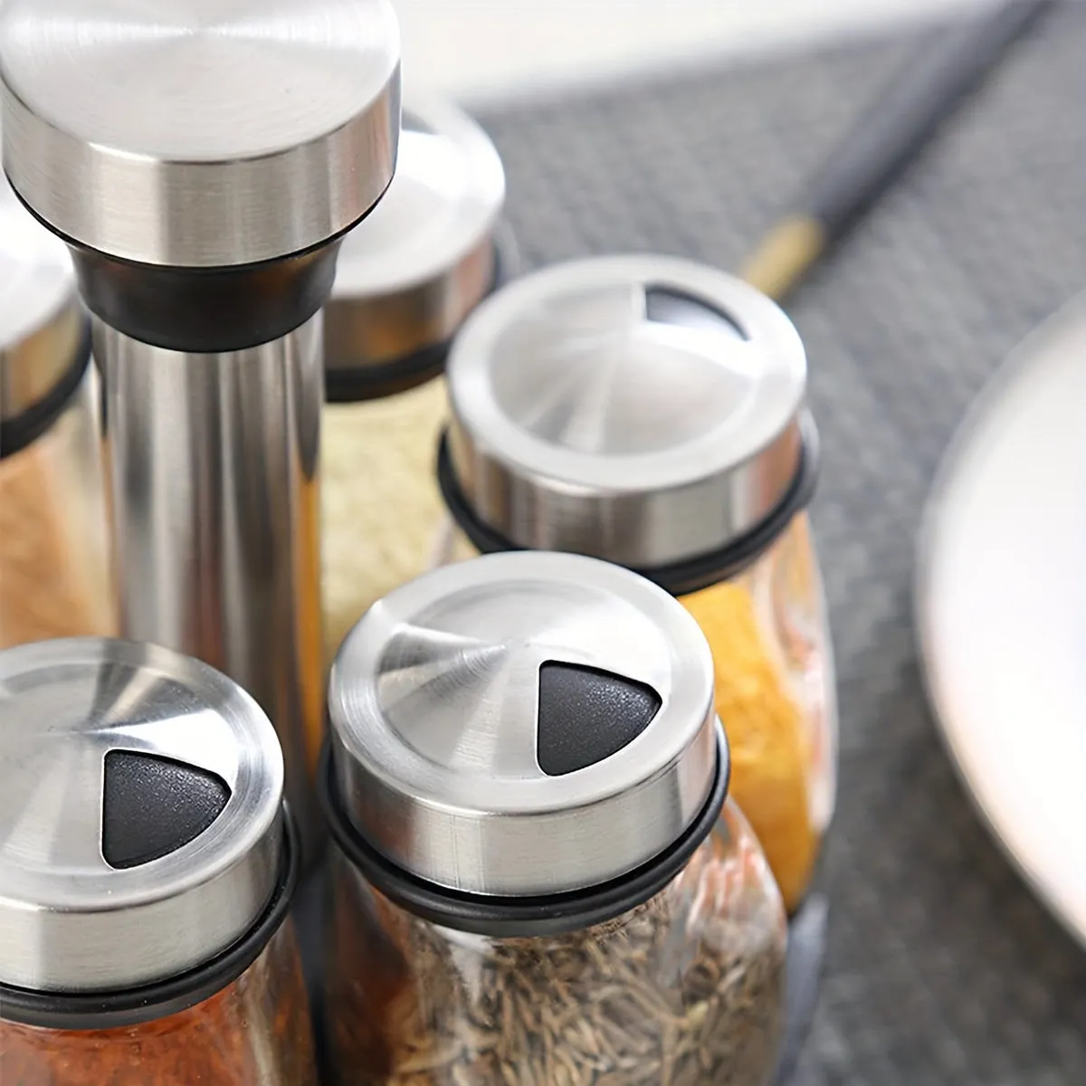 7pc Revolving Spice Rack Organize Spices for Kitchen and Dorm