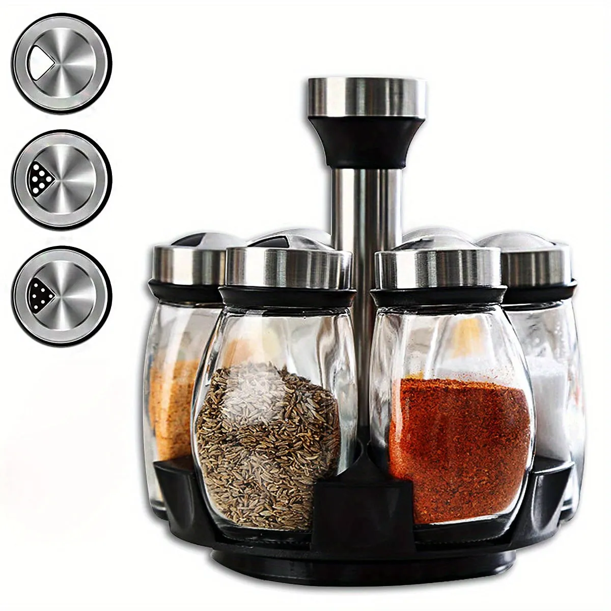 7pc Revolving Spice Rack Organize Spices for Kitchen and Dorm