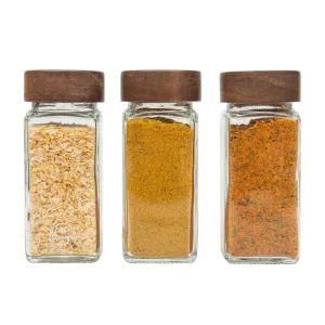 Acacia Wood Shaker Spice Jars - 125ml