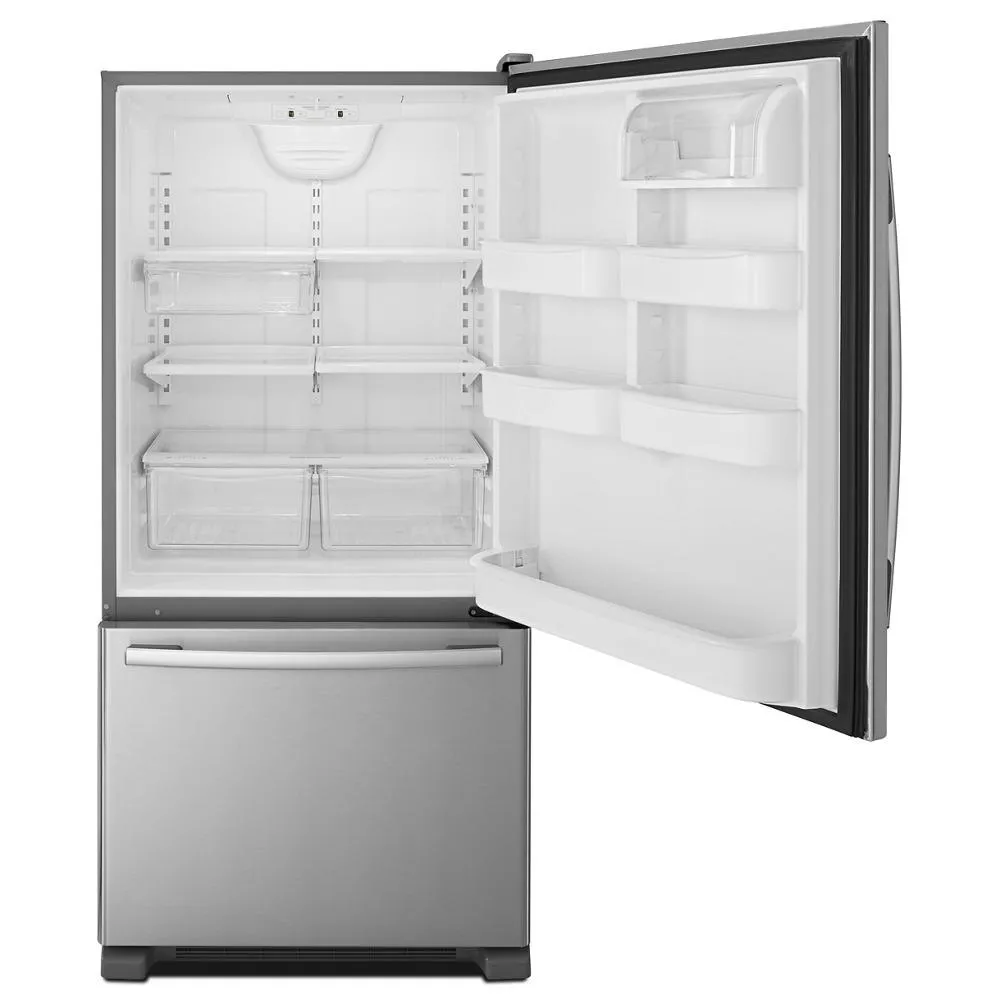 Amana ABB2224BRM 33-inch Wide Bottom-Freezer Refrigerator with EasyFreezer™ Pull-Out Drawer - 22 cu. ft. Capacity