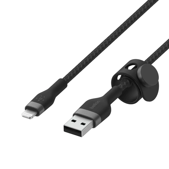 Belkin BOOSTCHARGE PRO Flex USB A Cable with Lightning - Black