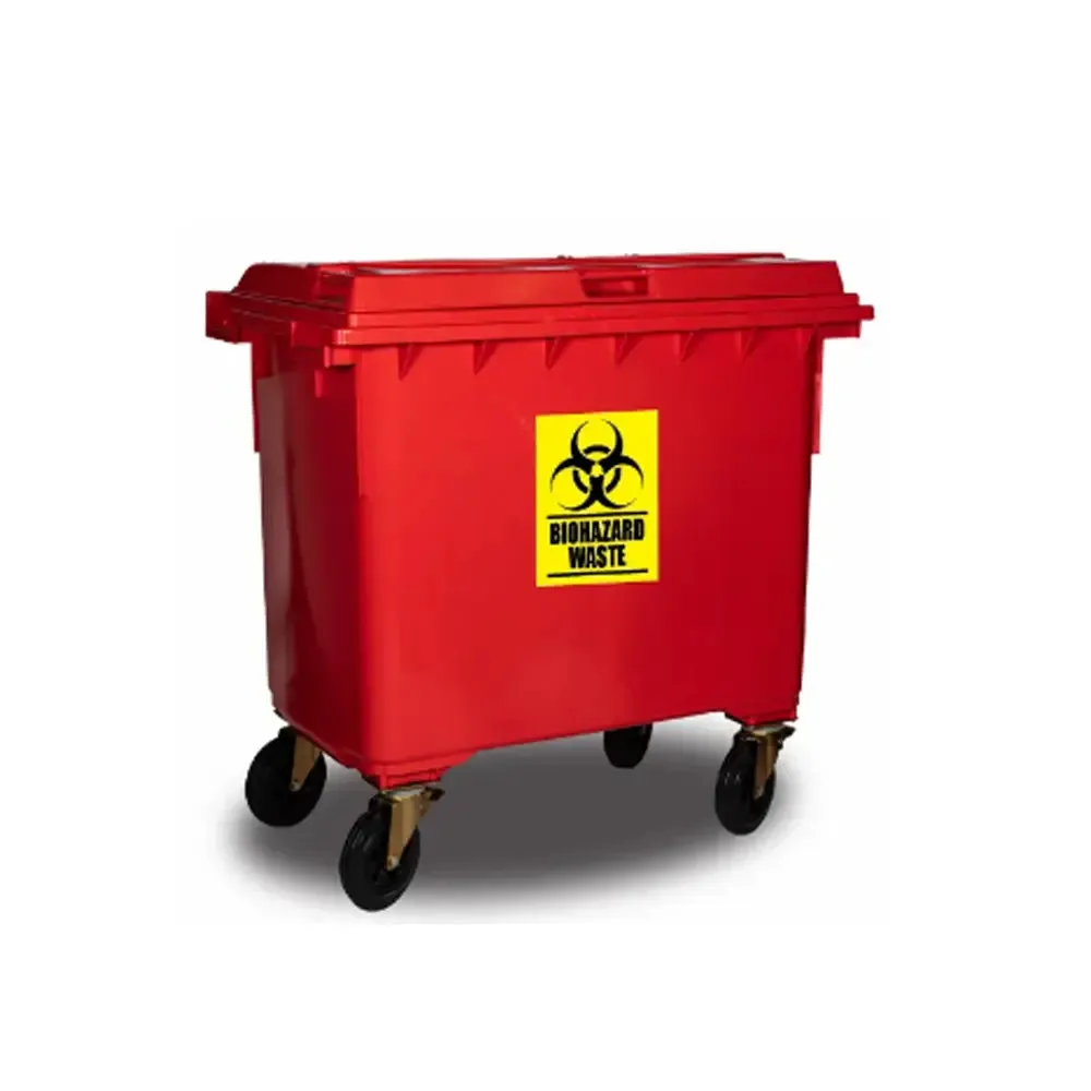 Biohazard Mobile Garbage Bin | 660L, 1100L | Trash Bin | Waste Bin | Medical Bin | Multisize