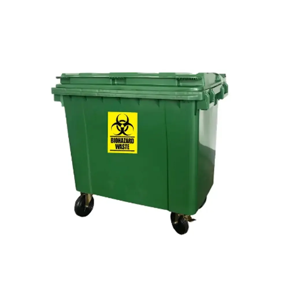 Biohazard Mobile Garbage Bin | 660L, 1100L | Trash Bin | Waste Bin | Medical Bin | Multisize