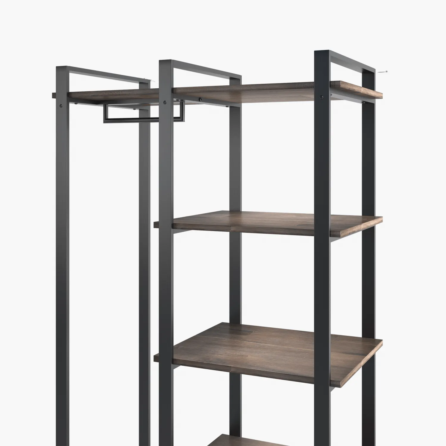 Brock Etagere Bookcase with Hanging Storage