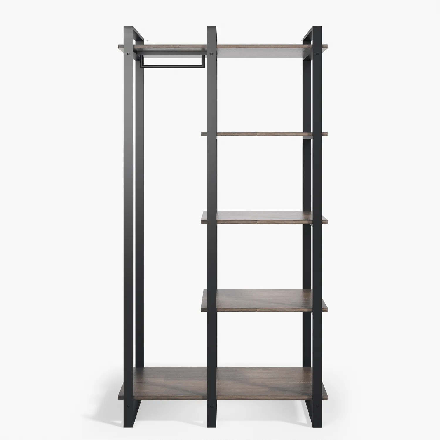 Brock Etagere Bookcase with Hanging Storage