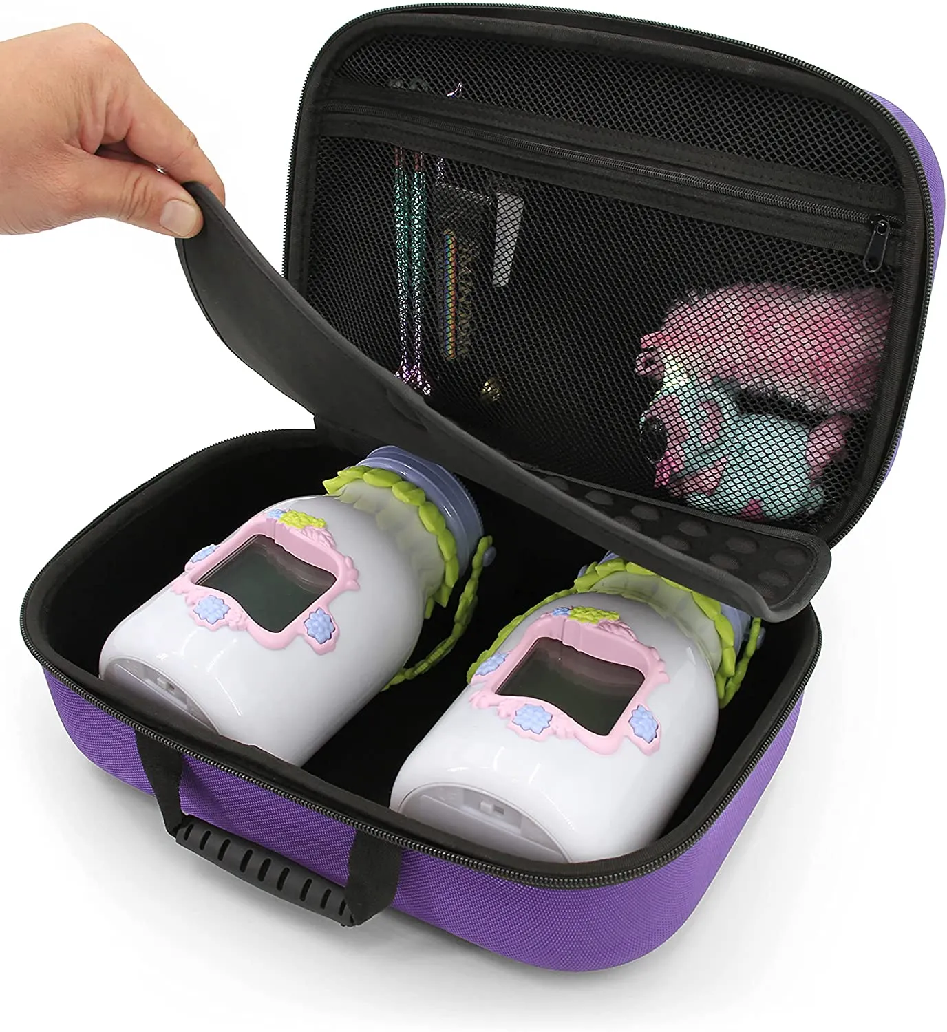 CASEMATIX Carry Case Compatible with Two Fairy Finder Electronic Fairy Jar for Virtual Fairies and Got2Glow Fairy Toy Accessories