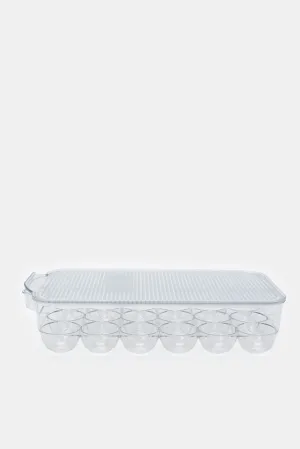 Clear Plastic Rectangle Egg Storage Box With Lid