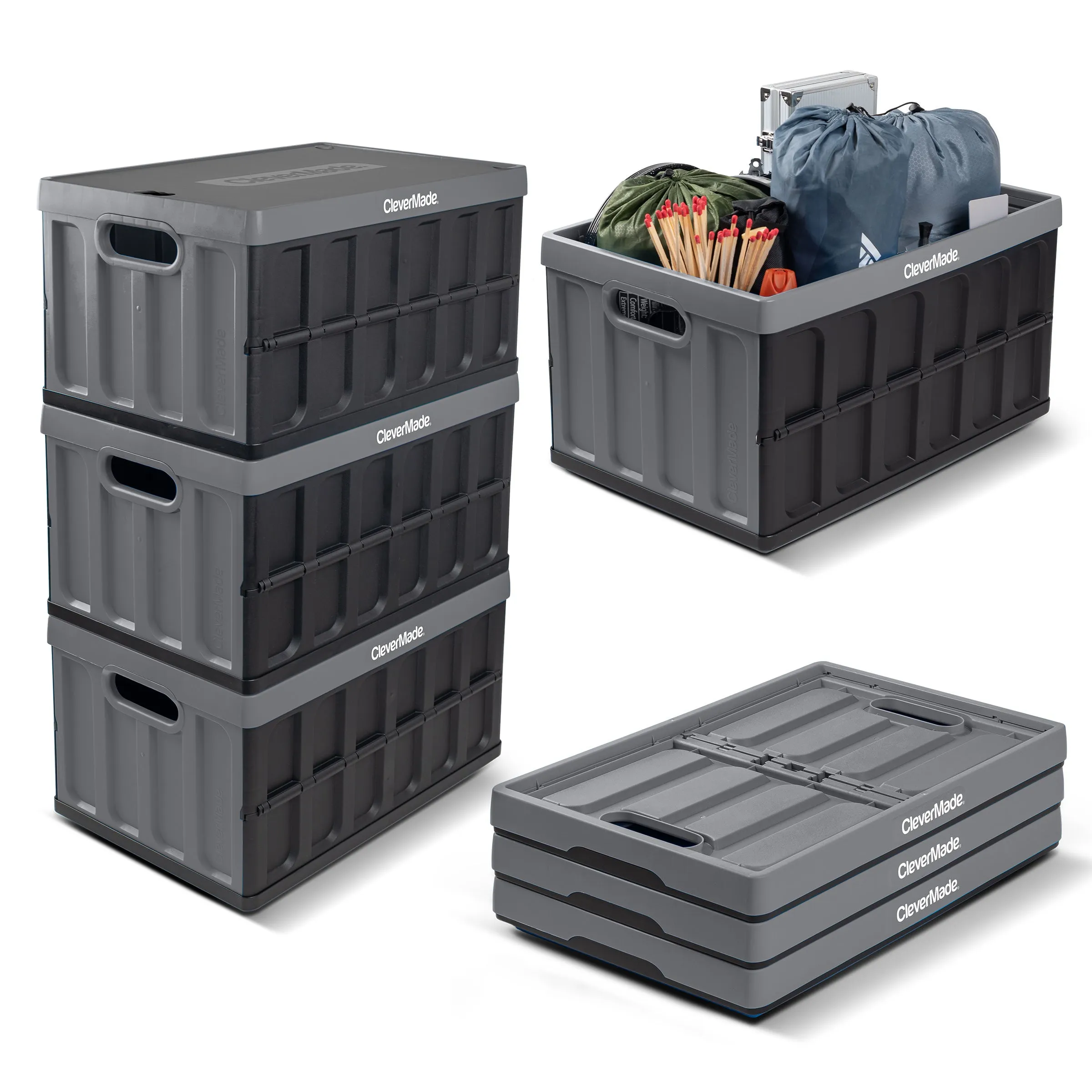 Collapsible Storage Bin with Lid