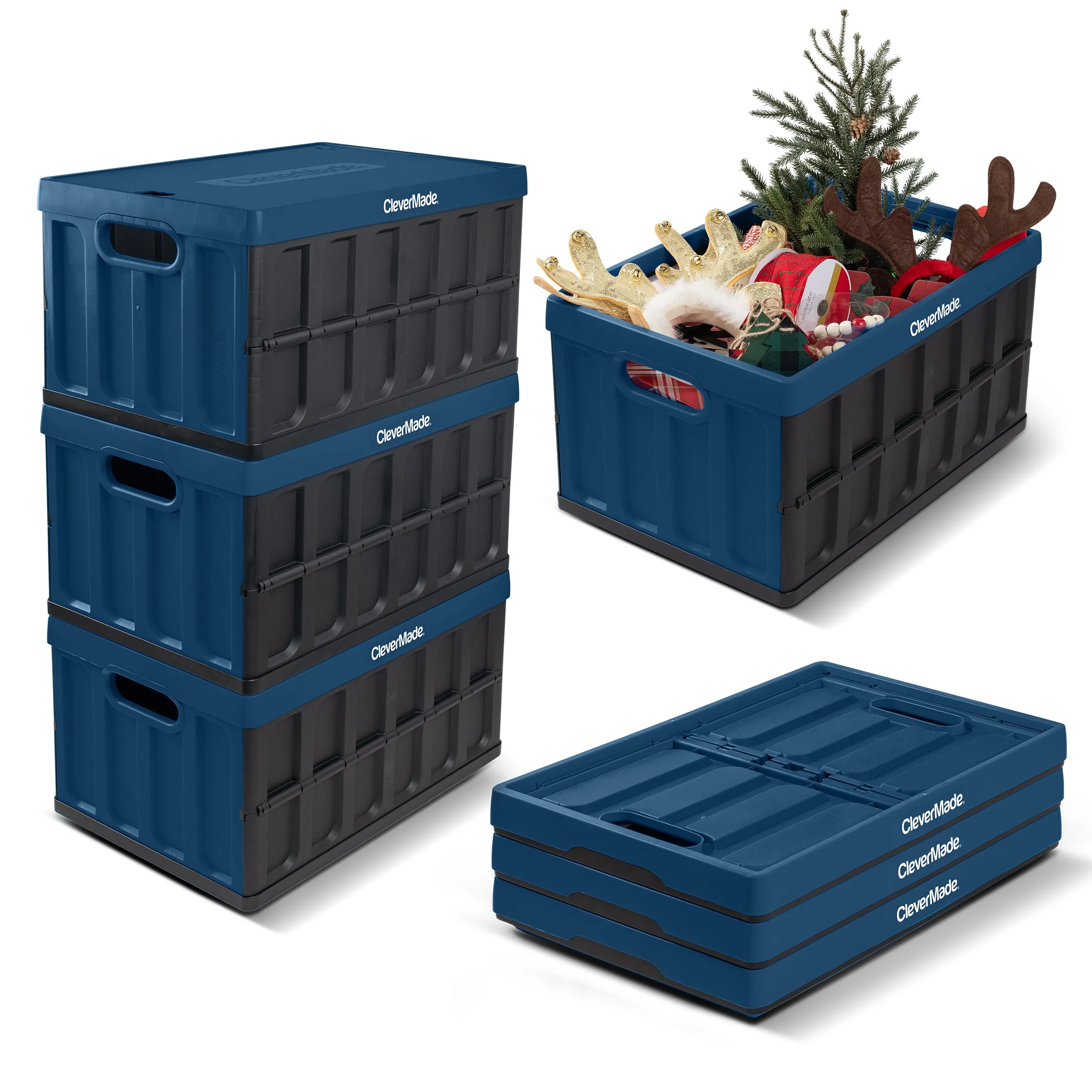 Collapsible Storage Bin with Lid