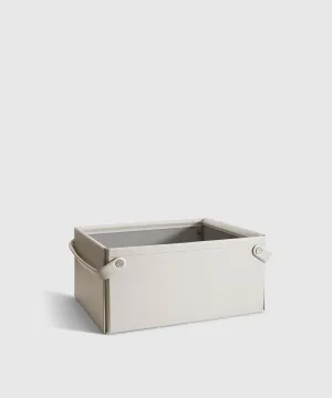 Collapsible Vegan Leather Storage Bin