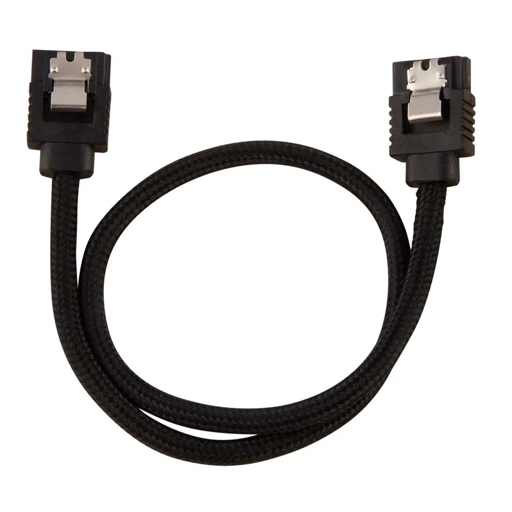 Corsair Premium Sleeved Sata Cable 2-Pack - Black