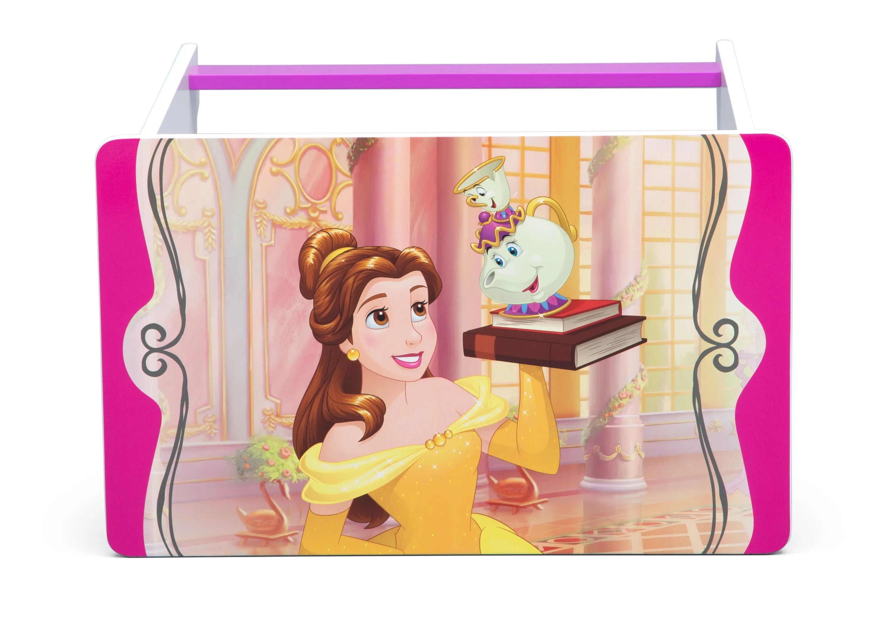 Disney Princess 4-Piece Room-in-a-Box Bedroom Set - Includes Toddler Bed, Toy Bin & Desk with Chair