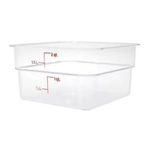 DT195 Cambro Square Polycarbonate Food Storage Container 1.9 Ltr (Pack of 6)