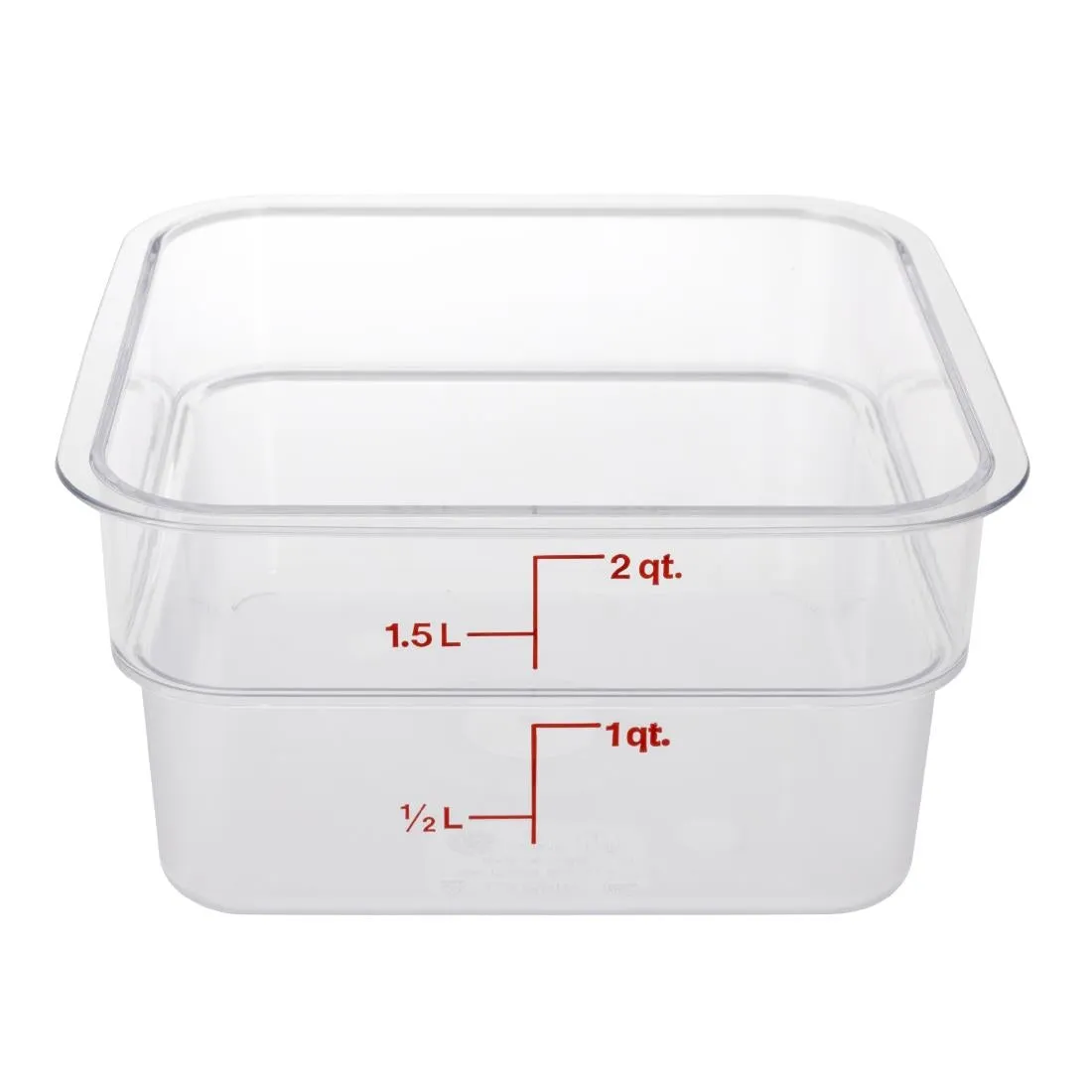 DT195 Cambro Square Polycarbonate Food Storage Container 1.9 Ltr (Pack of 6)