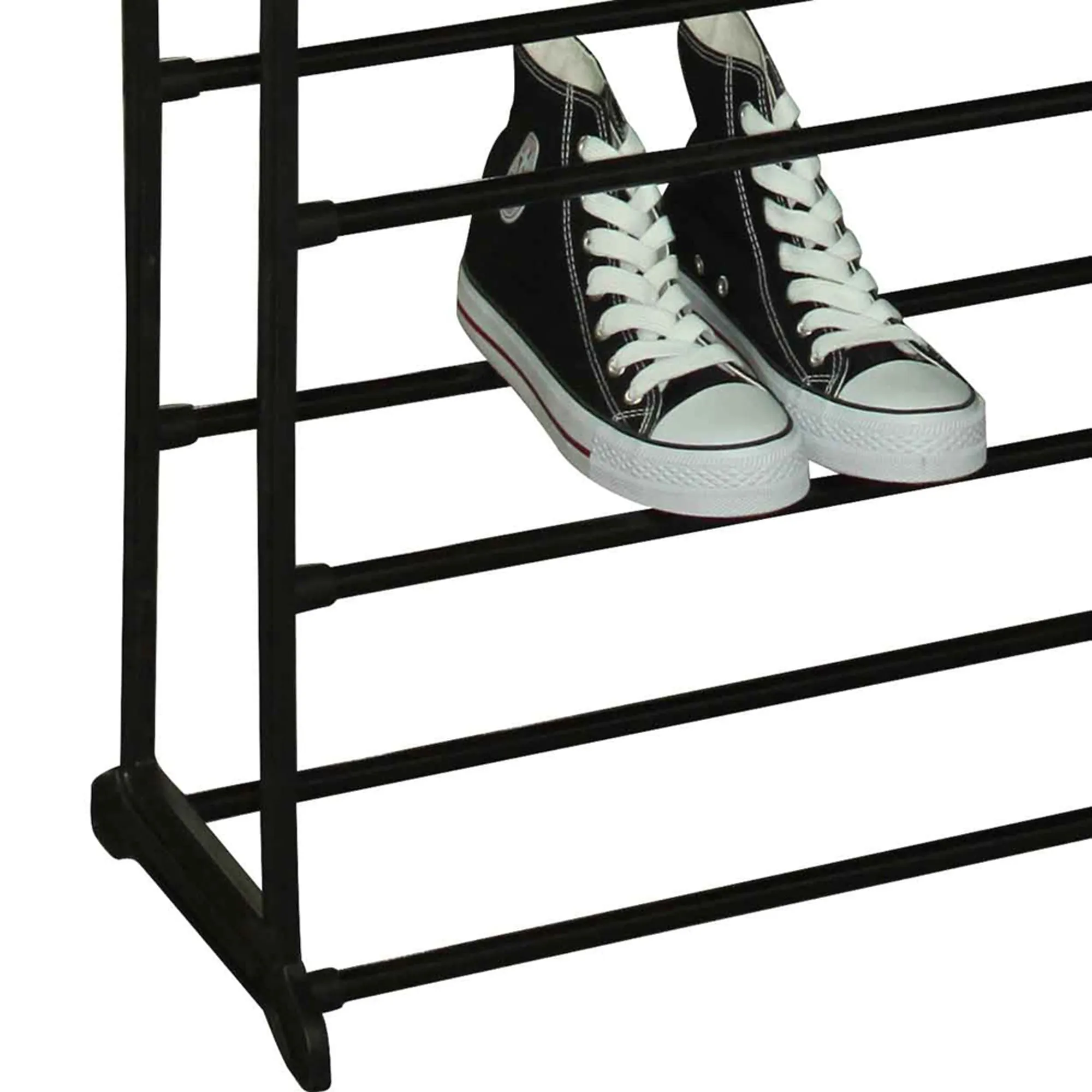 Easy Assemble Space Saving 50 Pair Shoe Tower Multi-Purpose Storage Rack,  Black