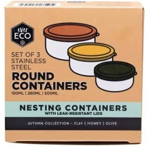 Ever Eco - Round Nesting Containers - Autumn Collection (Set of 3)