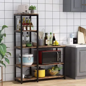 Freestanding Kitchen Baker's Rack, 5-Tier Microwave Oven Stand Shelf