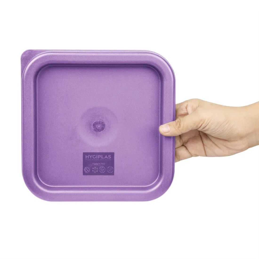 FX143 Hygiplas Square Food Storage Container Lid Purple Small