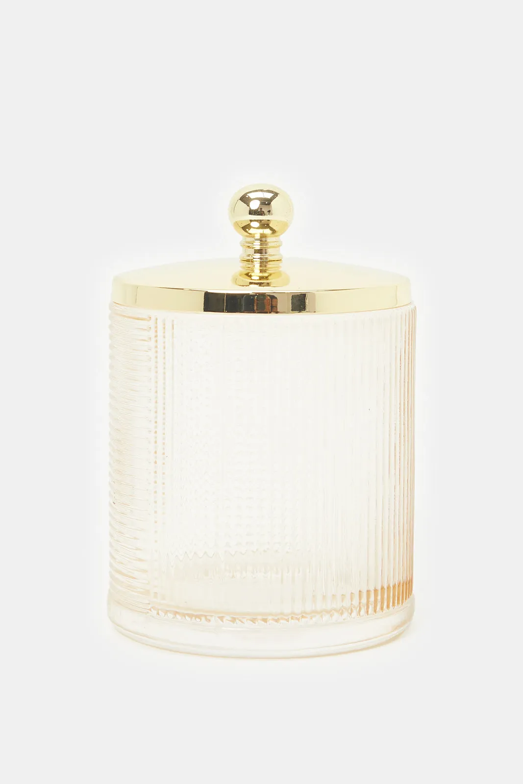 Gold Lines Cotton Jar