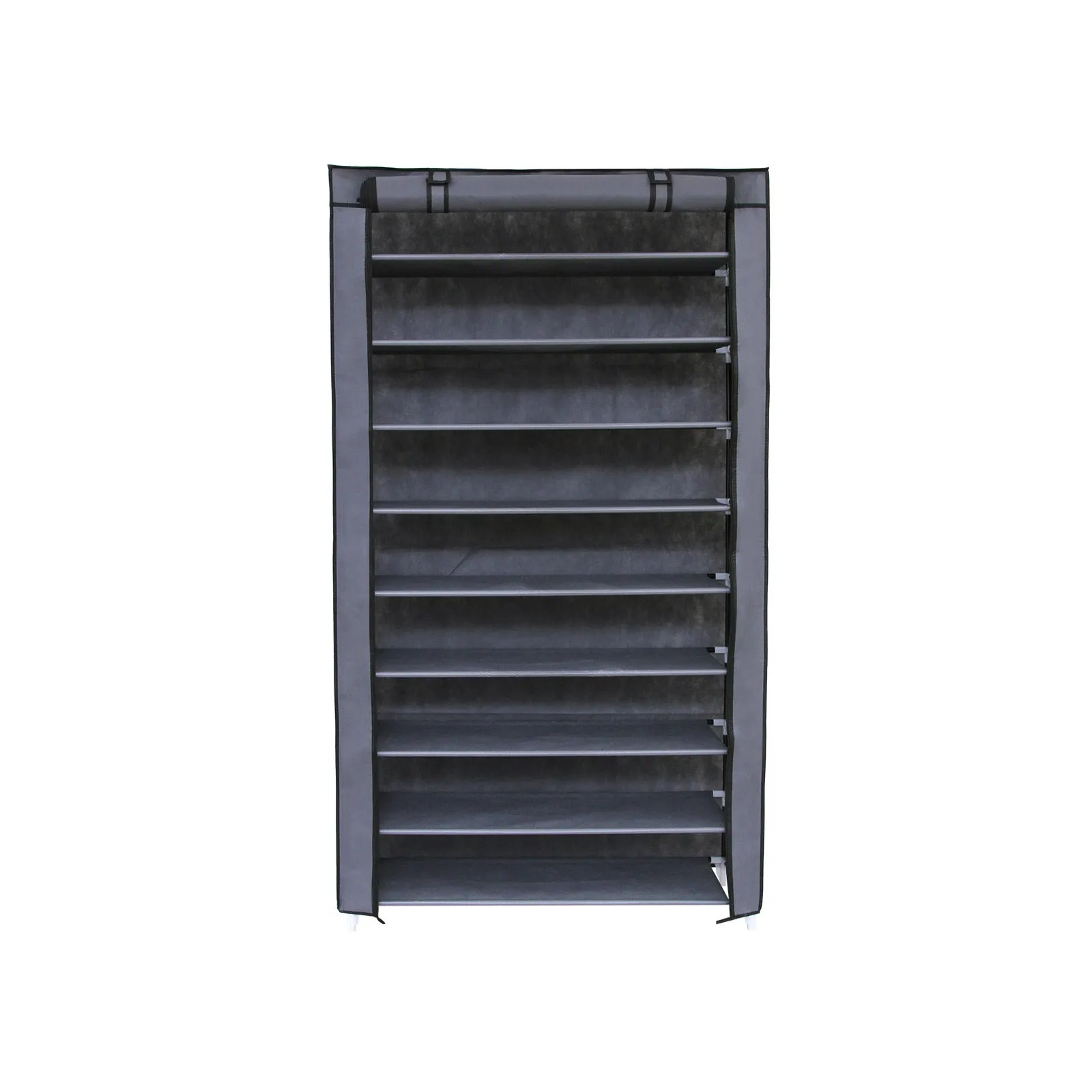 Gray Enclosed Shoe Rack