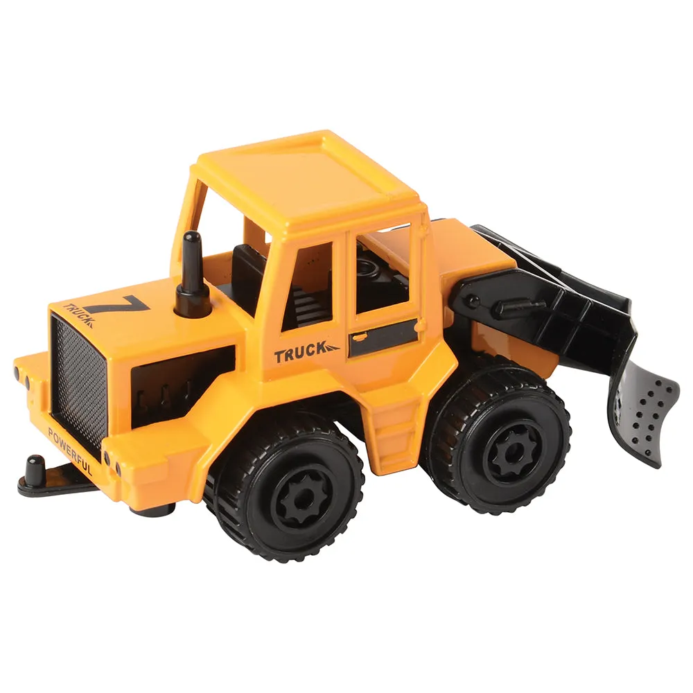 Heavy Duty Die-Cast Construction Vehicles | Set of 4 with Big Rolling Wheels