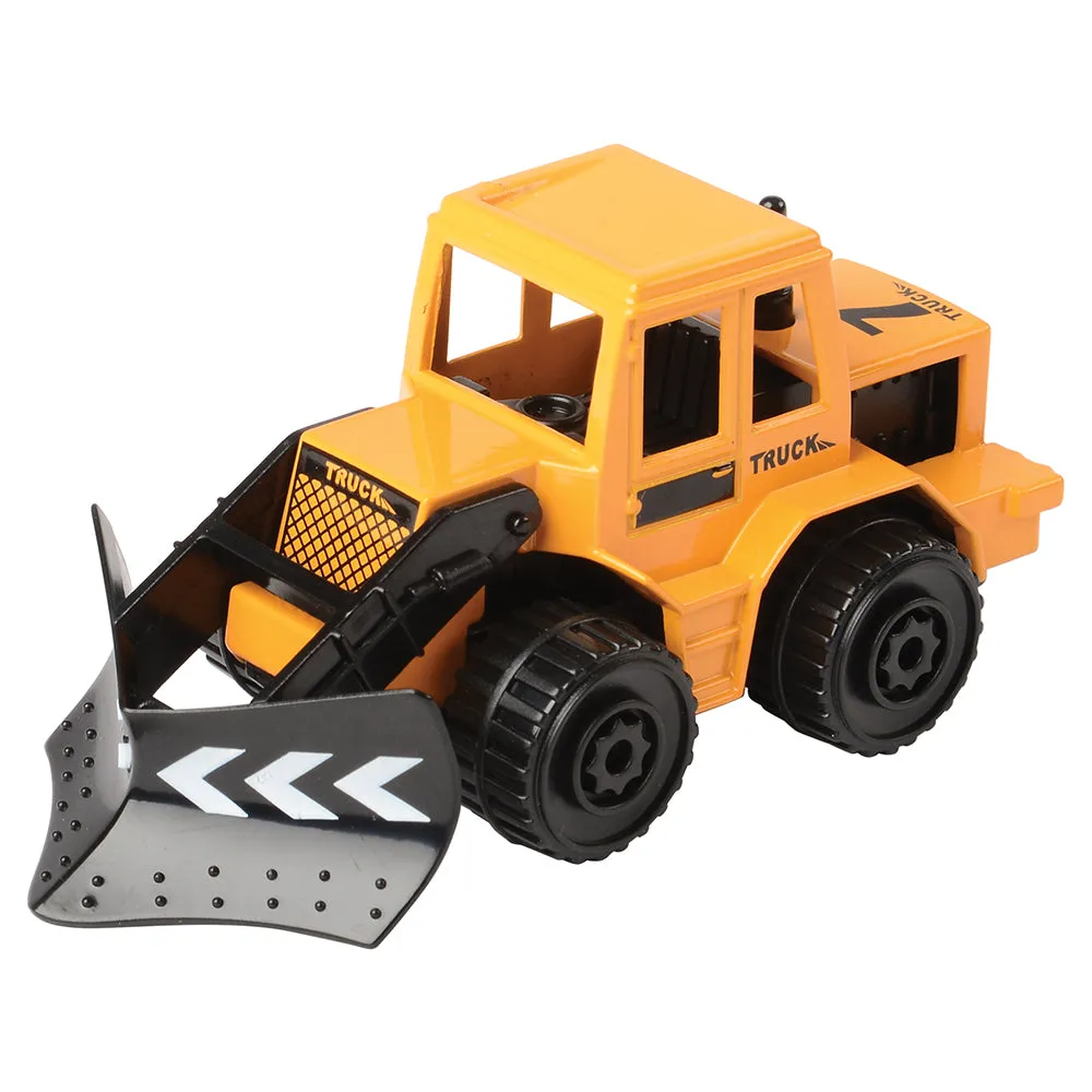 Heavy Duty Die-Cast Construction Vehicles | Set of 4 with Big Rolling Wheels