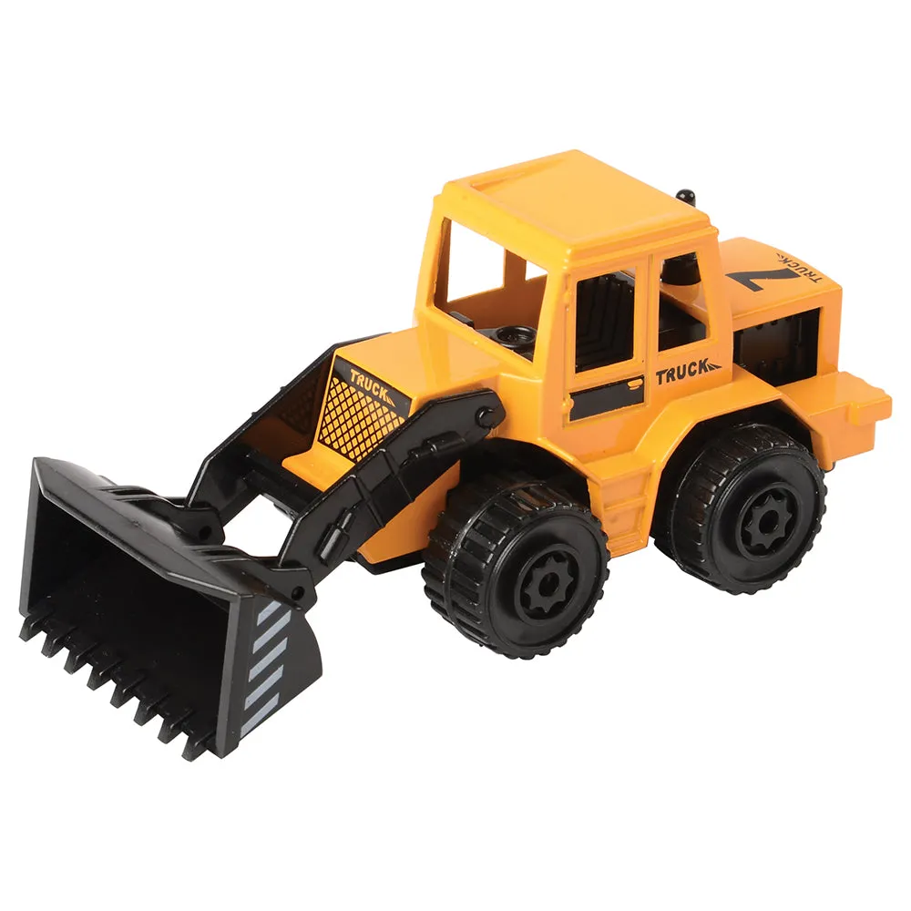 Heavy Duty Die-Cast Construction Vehicles | Set of 4 with Big Rolling Wheels