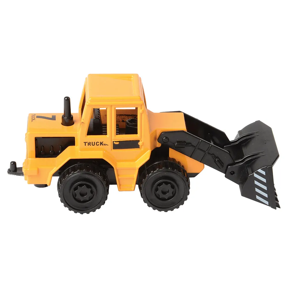 Heavy Duty Die-Cast Construction Vehicles | Set of 4 with Big Rolling Wheels