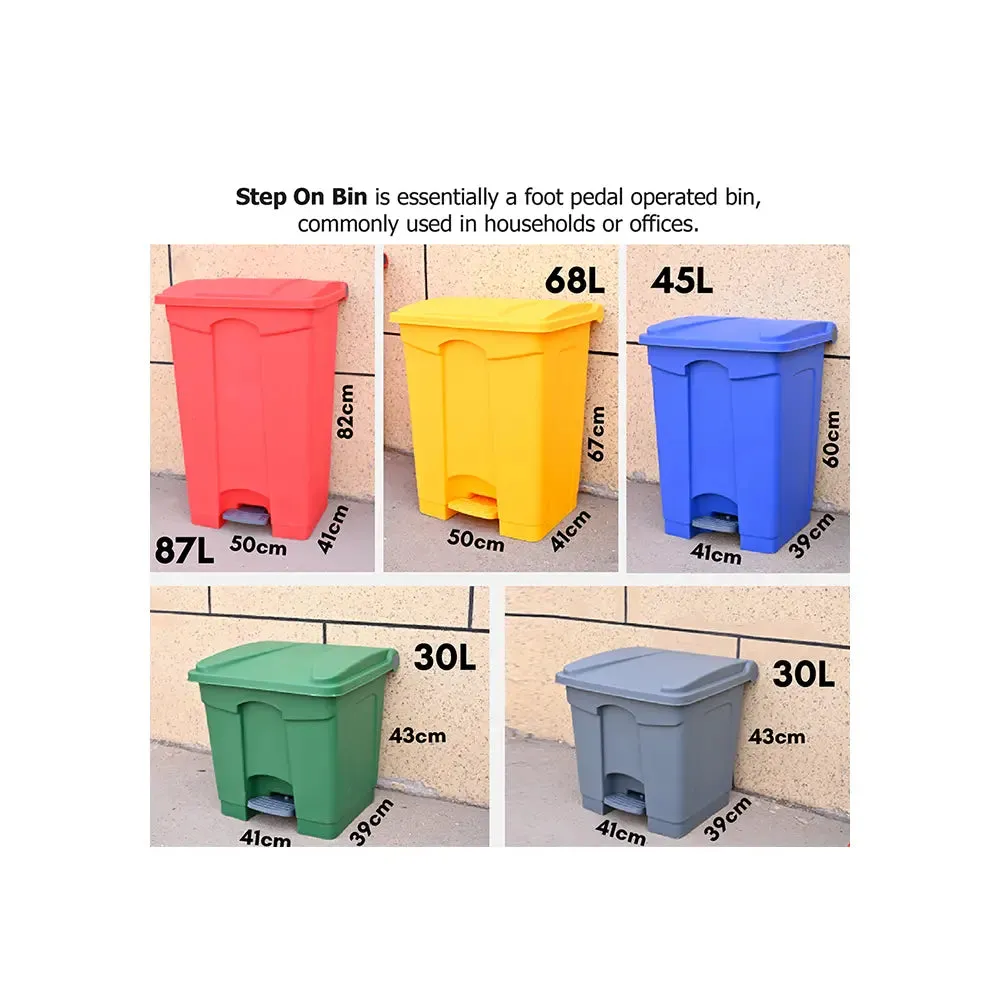 HippoMart Step On Bin | Multiple Sizes | Trash Bin | Dustbin for  Kitchen | Dustbin for Toilet