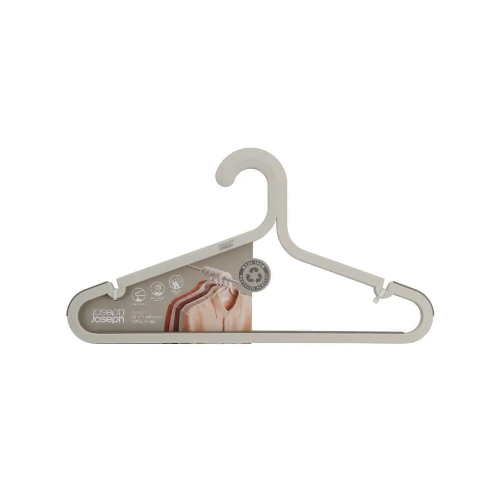 Joseph Joseph Anti-Tangle Clothes Hanger Ecru 5 Pack