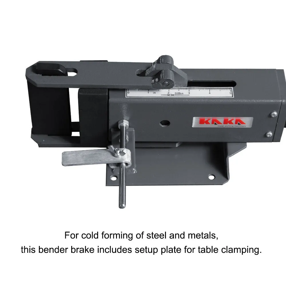 KAKA Industrial FB-4 Flat Steel Metal Brake Bender, 4-Inch Hand Operated Steel Bending Brake, 2.5 Tons Press Bending And Create Up To 90 Degree, High Flexibility, Easy Operation Sheet Metal Forming Bender